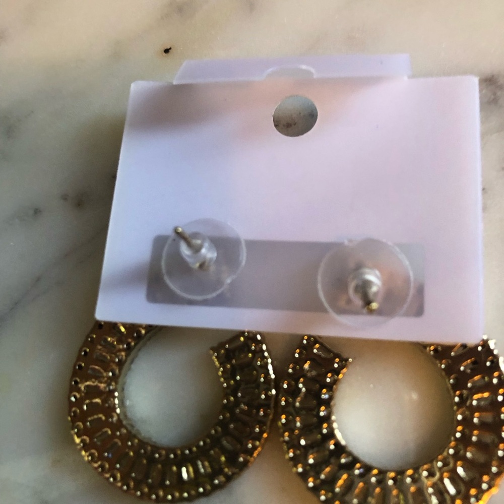 NWT Rhinestone Earrings - Picture 2 of 2